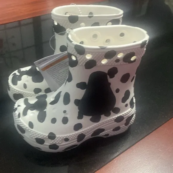🆕 CROCS Kids CLASSIC “I AM DALMATIAN” Rain Boot TODDLER C 8 ⚫️⚪️ Unisex