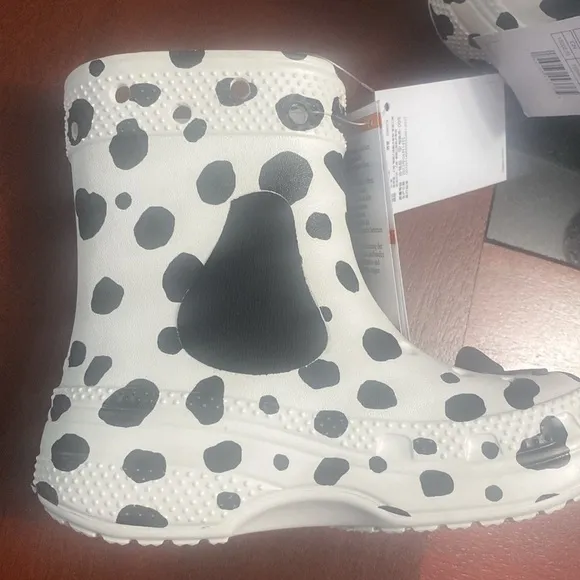 🆕 CROCS Kids CLASSIC “I AM DALMATIAN” Rain Boot TODDLER C 8 ⚫️⚪️ Unisex