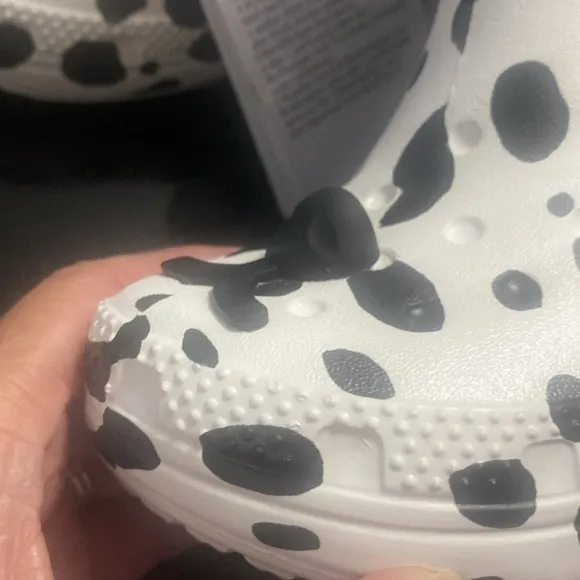 🆕 CROCS Kids CLASSIC “I AM DALMATIAN” Rain Boot TODDLER C 8 ⚫️⚪️ Unisex