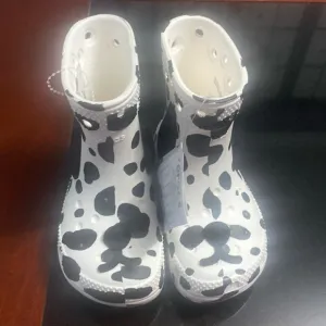 🆕 CROCS Kids CLASSIC “I AM DALMATIAN” Rain Boot TODDLER C 8 ⚫️⚪️ Unisex