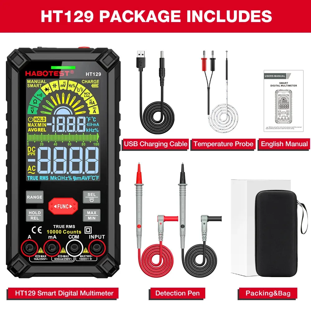 10000 Counts Digital Multimeter with True RMS - HT129