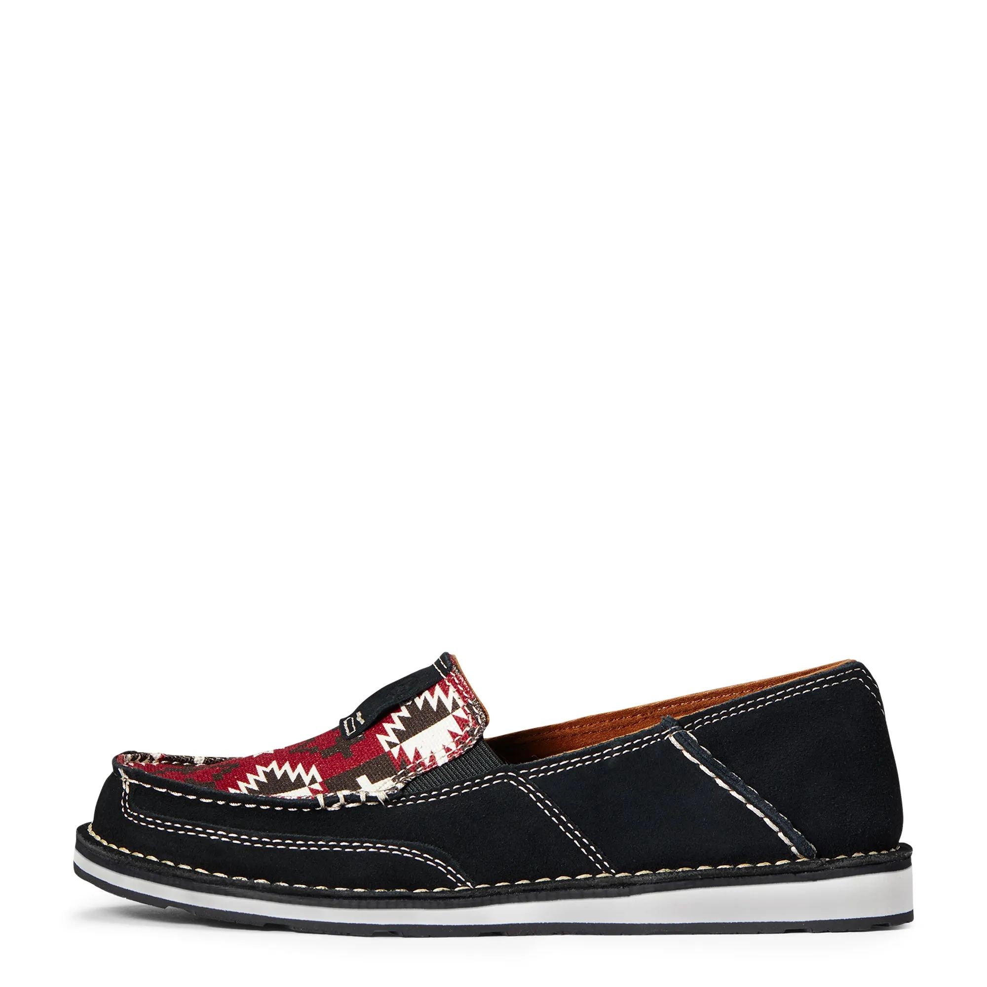 10033939 Ariat Women's Cruiser Black Suede Black/ Red Aztec Print