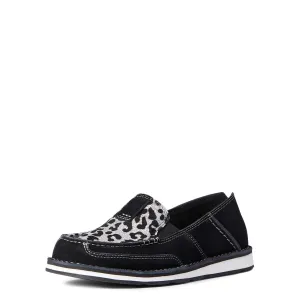10038412 Ariat Women's Cruiser Black Suede Silver Leopard