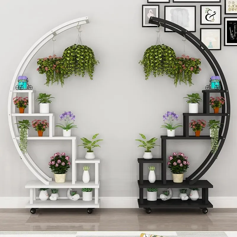 2 pcs Black & White Multi-Layer Stand Shelf