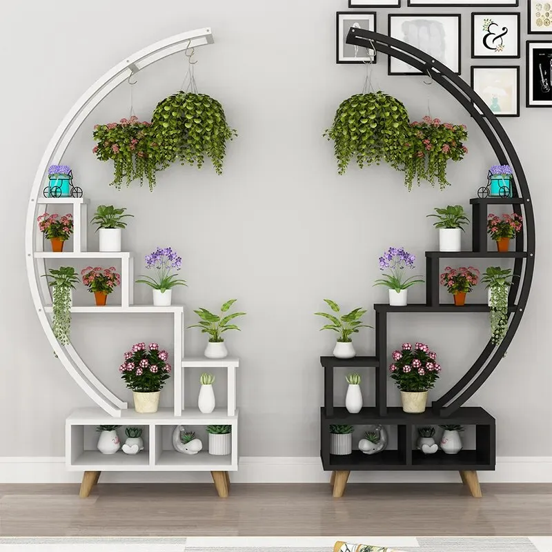 2 pcs Black & White Multi-Layer Stand Shelf