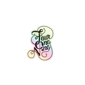 3-Pack Holographic Fancy Four One Nine Vinyl Sticker (Discontinued)
