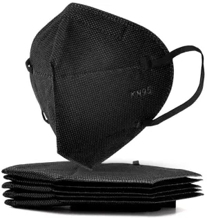 50-Pack Black KN95 FDA-Certified Particulate Respirator Face Mask Disposable- Individually Wrapped