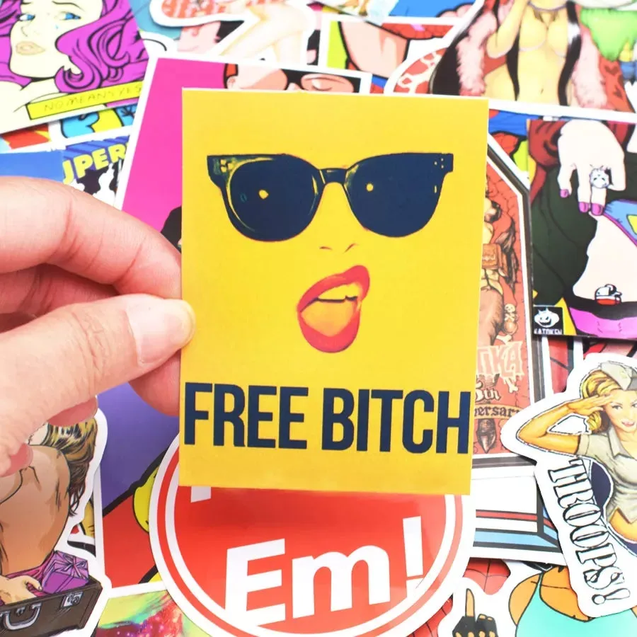 50 pieces Sexy Style DIY Colour Random Sticker Bomb Decals