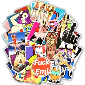 50 pieces Sexy Style DIY Colour Random Sticker Bomb Decals