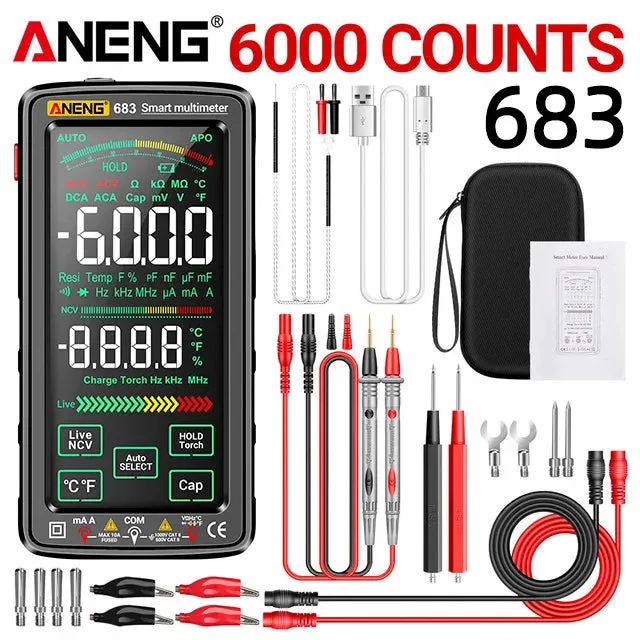 683 Smart Multimeter - High-End Touch, 6000 Counts, Rechargeable
