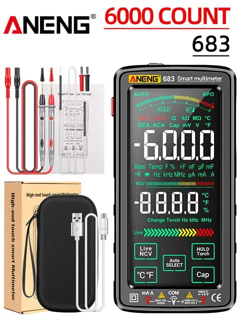 683 Smart Multimeter - High-End Touch, 6000 Counts, Rechargeable