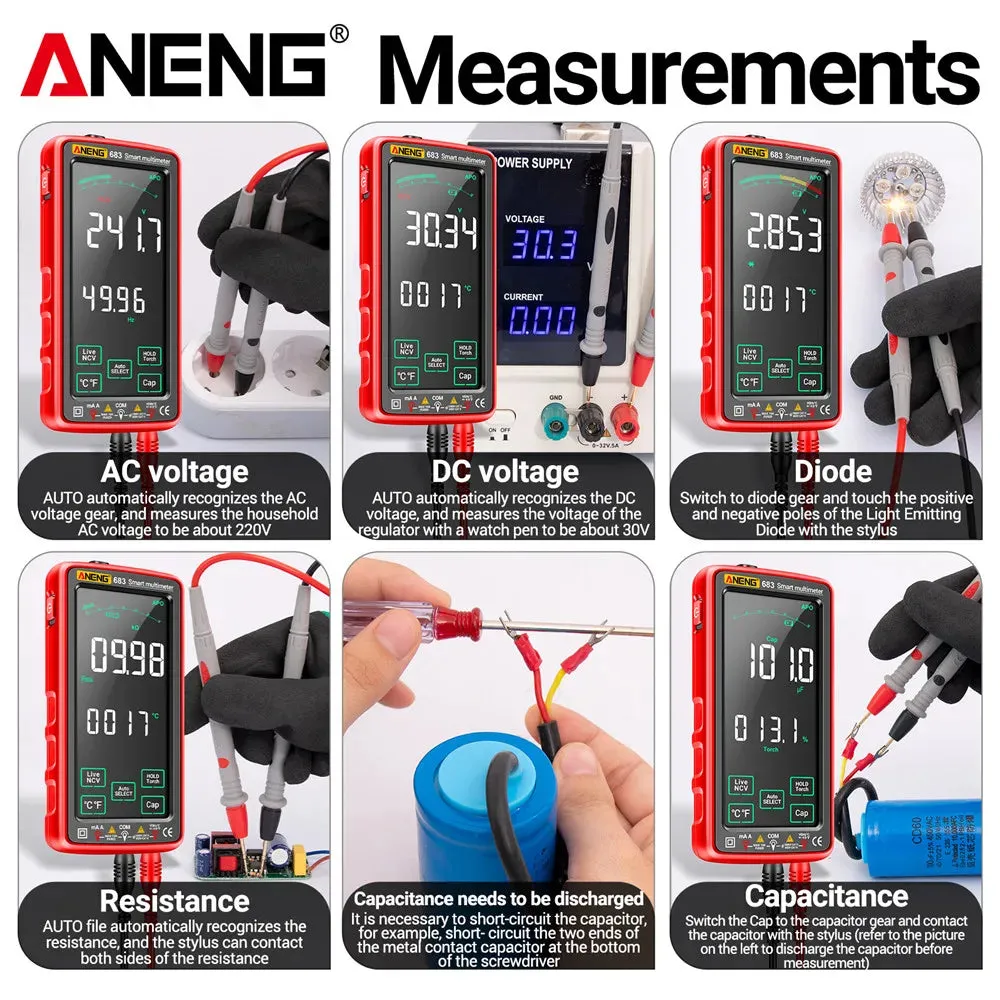683 Smart Multimeter - High-End Touch, 6000 Counts, Rechargeable