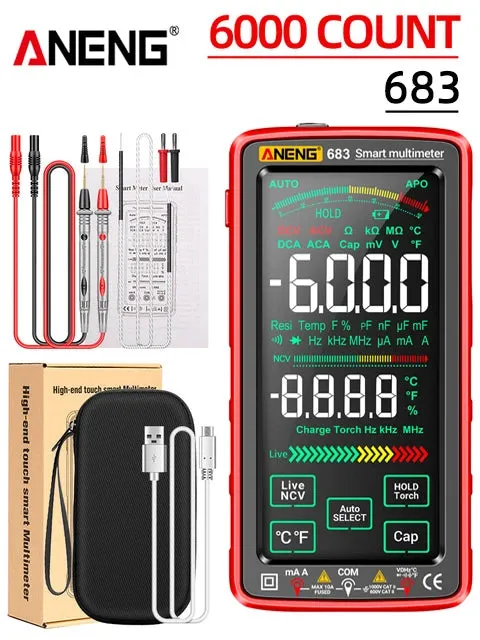 683 Smart Multimeter - High-End Touch, 6000 Counts, Rechargeable