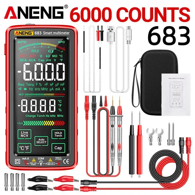 683 Smart Multimeter - High-End Touch, 6000 Counts, Rechargeable