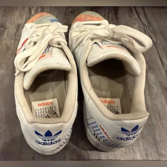 Adidas Originals Superstar White Multi Shoes GX2717 | Men's Size 7