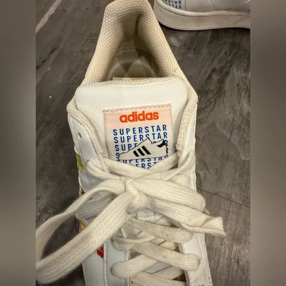 Adidas Originals Superstar White Multi Shoes GX2717 | Men's Size 7