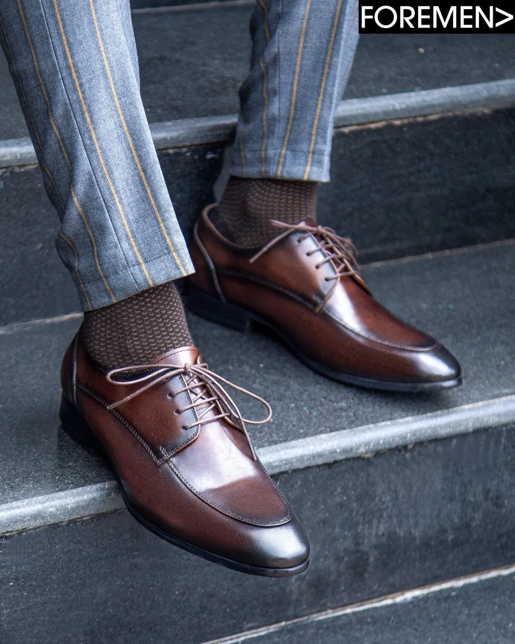 ALEXANDER | Coffee Leather Derbies