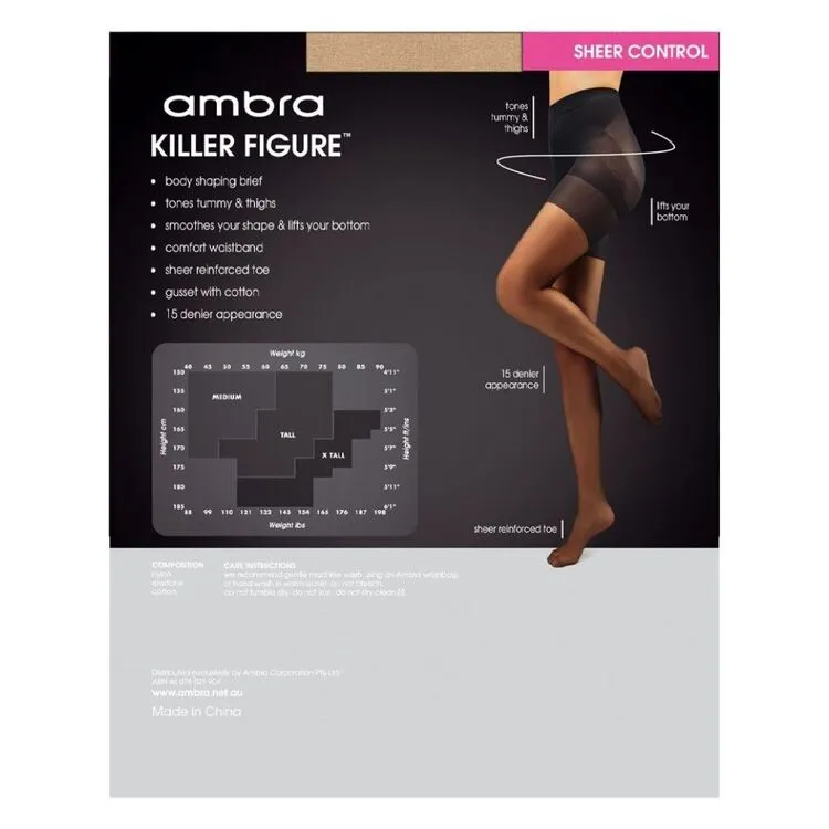 AMBRA Killer Figure Sheer Control Pantyhose