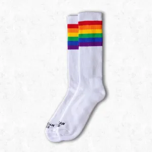 American Socks Rainbow Pride (White) - Mid High