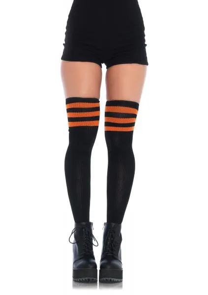 Athlete Thigh High - Black & Orange - One Size
