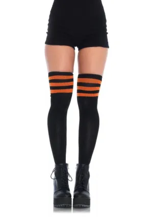 Athlete Thigh High - Black & Orange - One Size