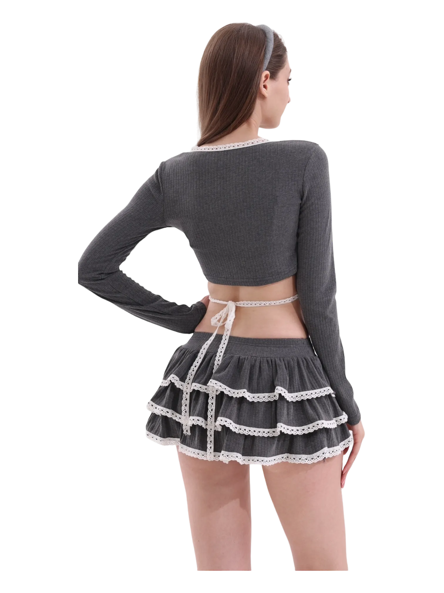Ballerina Bliss Wrap Cardigan (Grey)