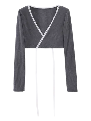 Ballerina Bliss Wrap Cardigan (Grey)