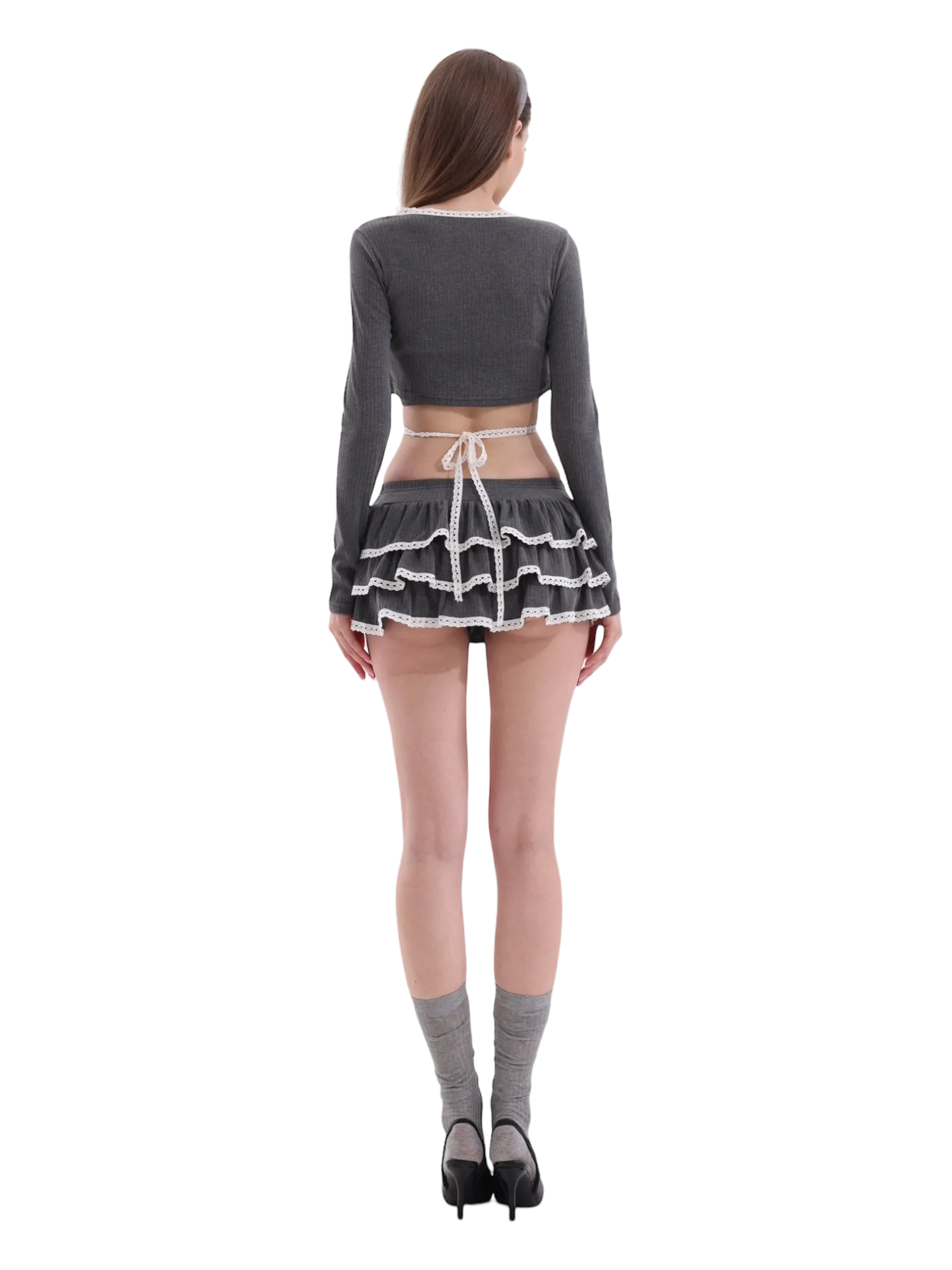 Ballerina Bliss Wrap Cardigan (Grey)