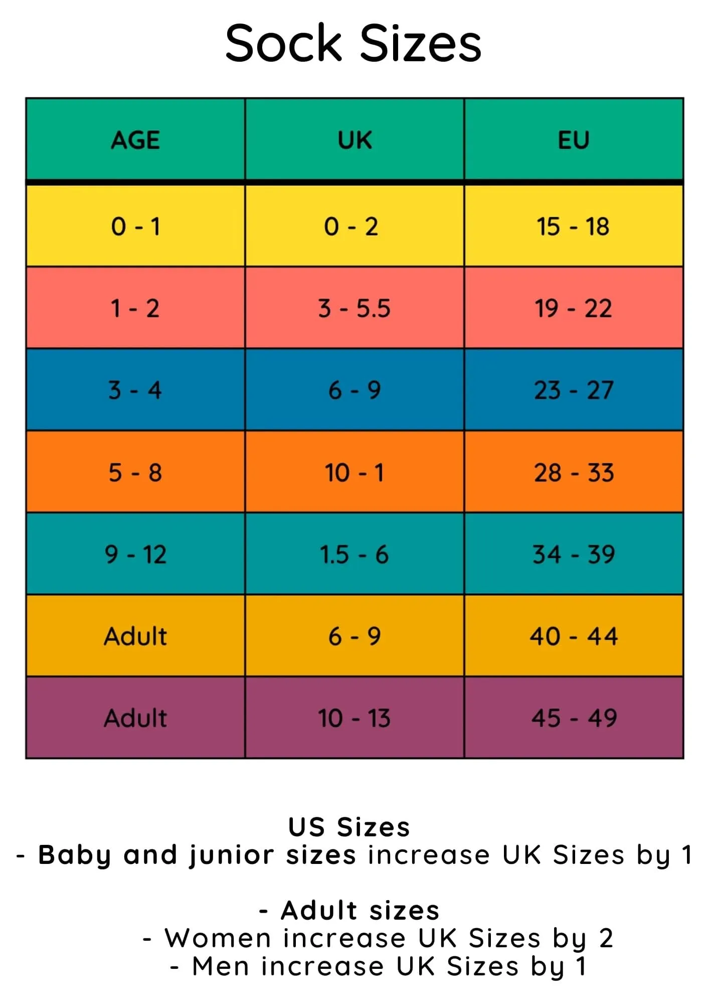 Bamboo Rainbow Stripe Sock