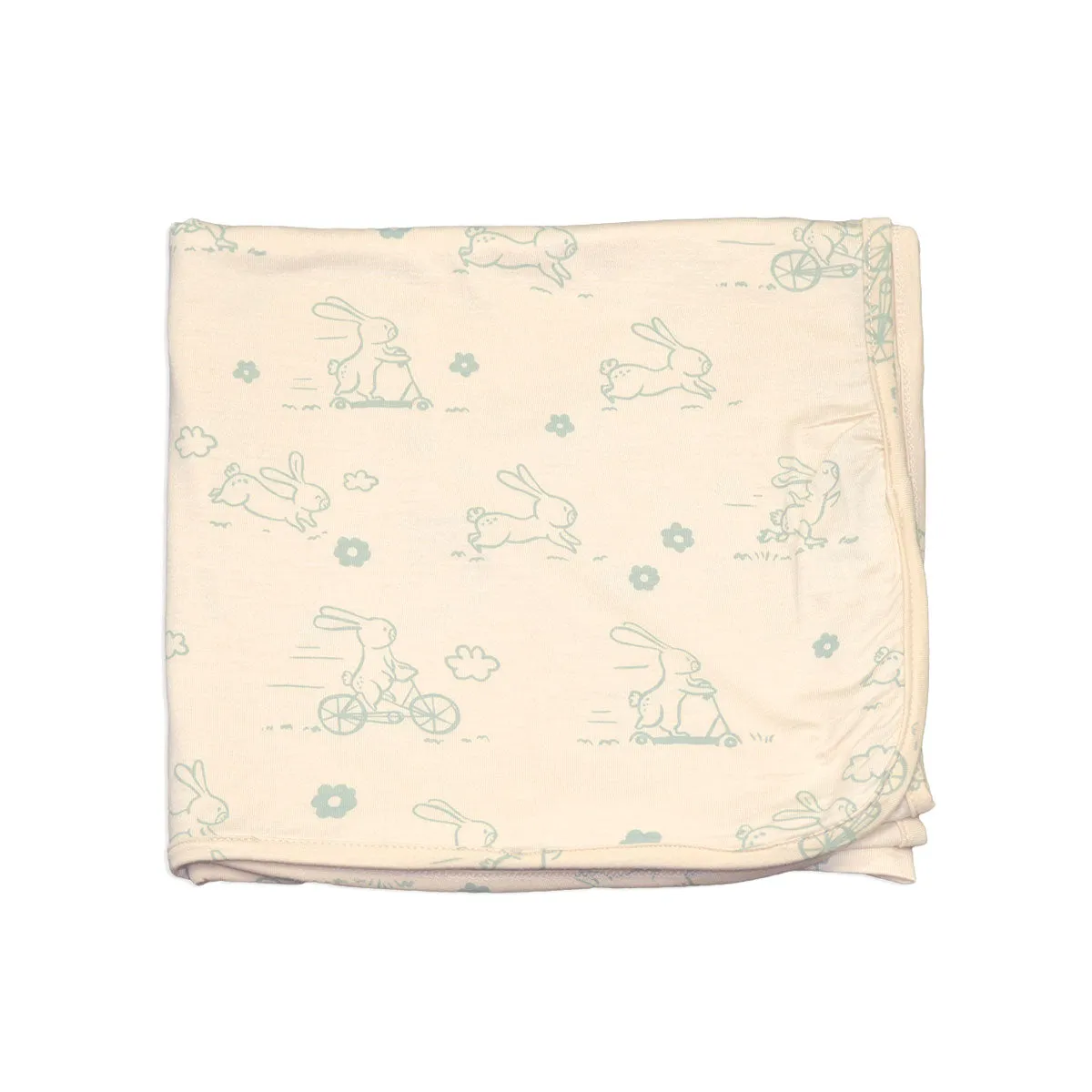 Bamboo Swaddle Blanket (Go Go Bunny Print)