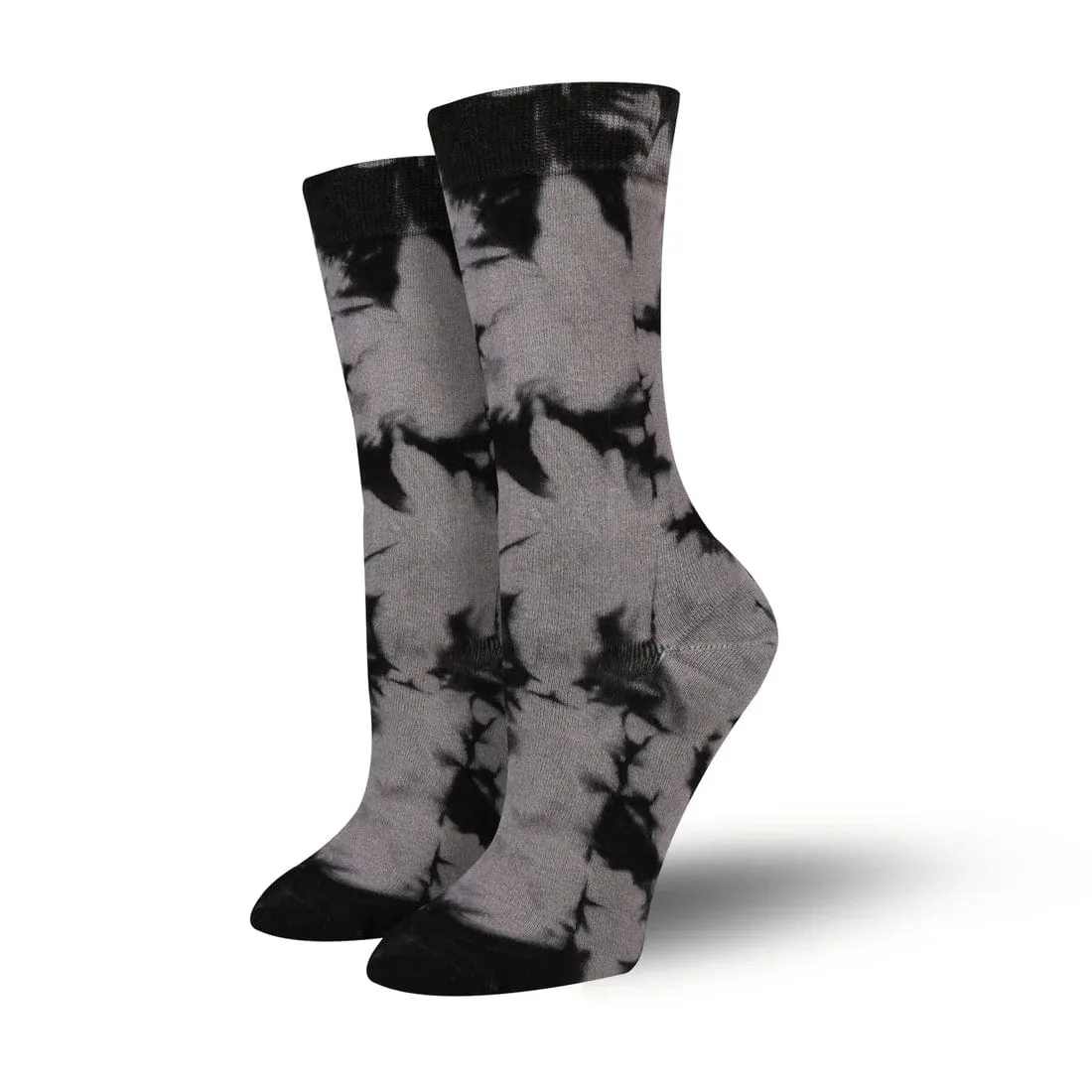 Bambukas Black and Grey Tie Dye Crew Socks