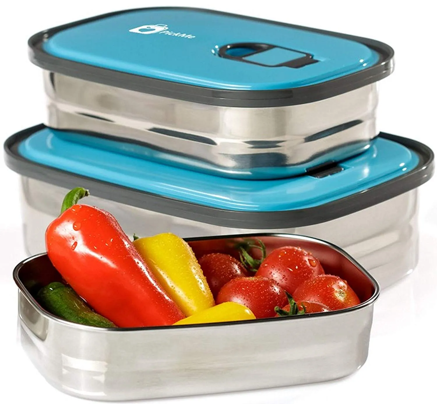 Bento Lunch Box Food Container Storage Set 3 In 1. Leak Proof Stainless Steel Can with Lids. Healthy Takeaway - Kids - Adults For Outdoor Meals. FREE BONUS-Enjoy Fun & Decorative Stickers. BPA Free