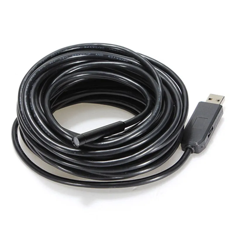 Best Selling Ajustable Digital 10M USB Waterproof Endoscope Borescope 7MM 6LED Snake Inspection Video Camera Top Quality
