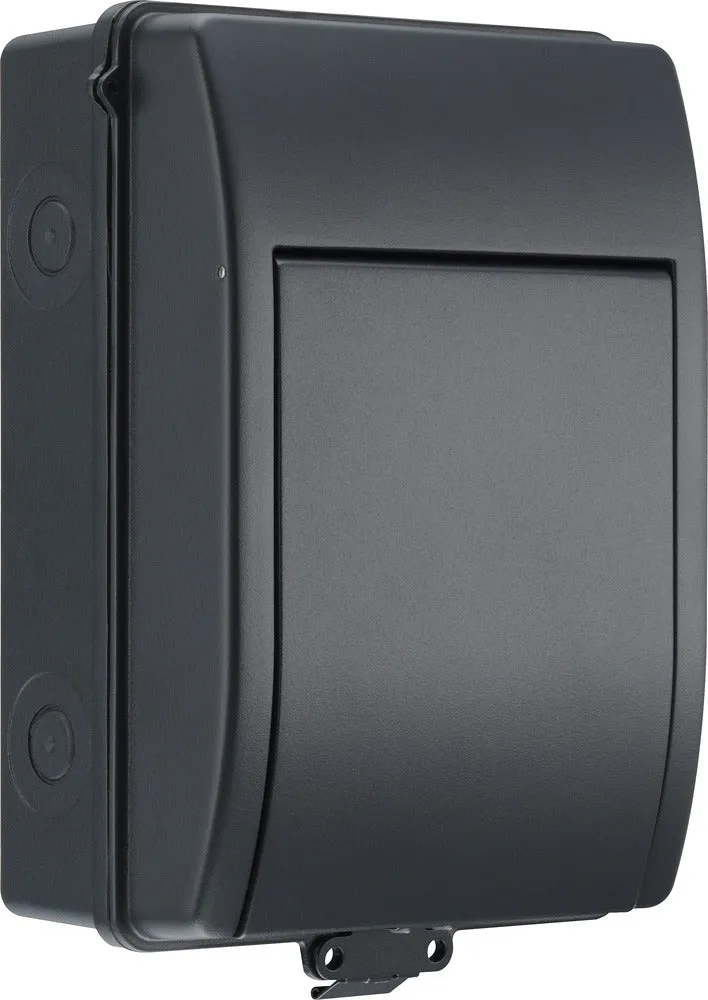 BG CFEV6 5 Module IP65 Weatherproof Grey Metal EV Charger Circuit Protection with 100A Main Switch, 40A B Curve MCB & Type 2 SPD