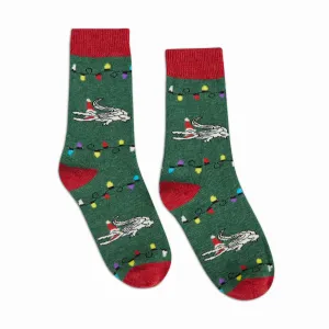 Big Kid Xmas Gator Socks