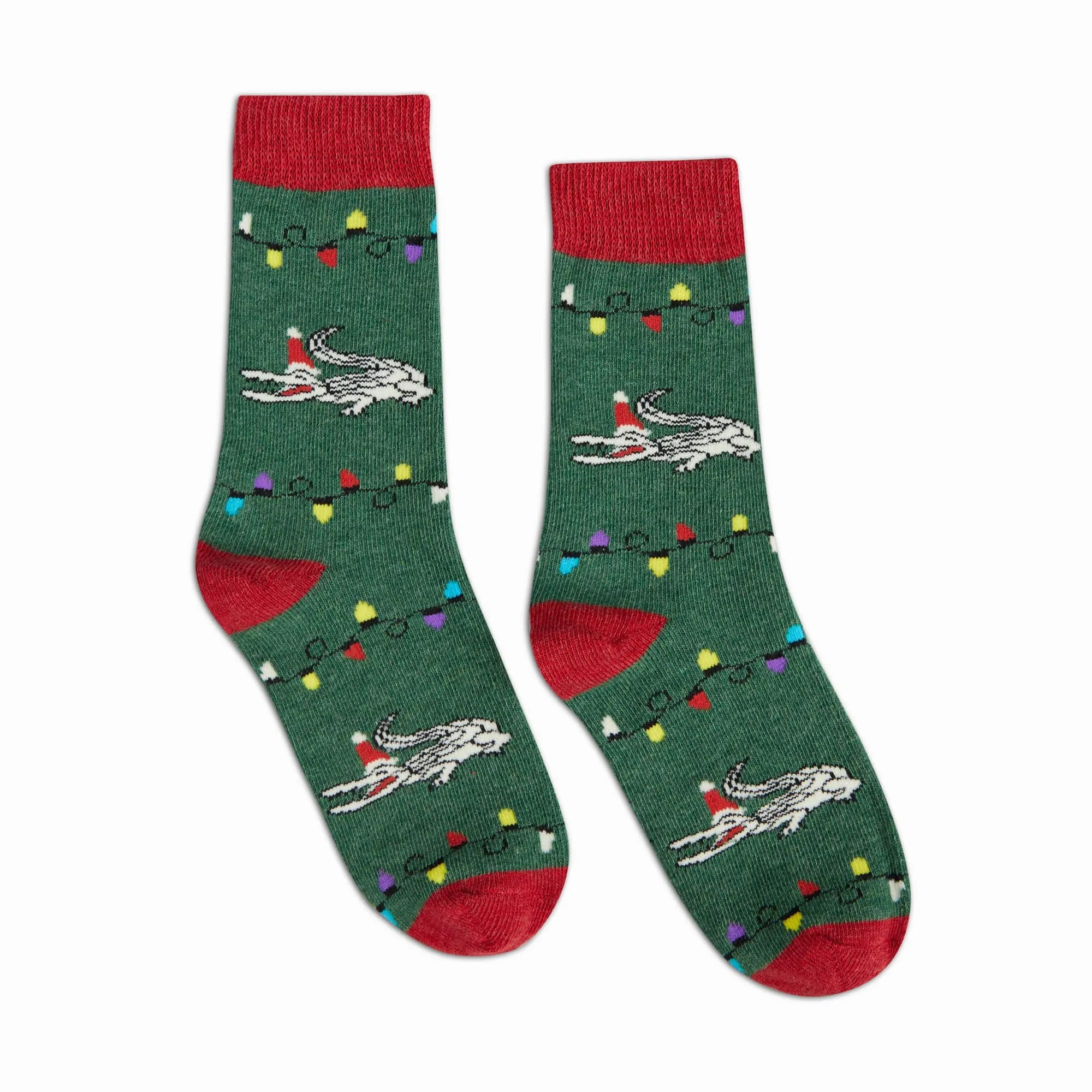 Big Kid Xmas Gator Socks