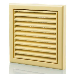 Blauberg DECOR 155X155/100S COTSWOLD STONE Plastic Vented Fixed Blade Air Ventilation Louvred Grille 4" 100mm