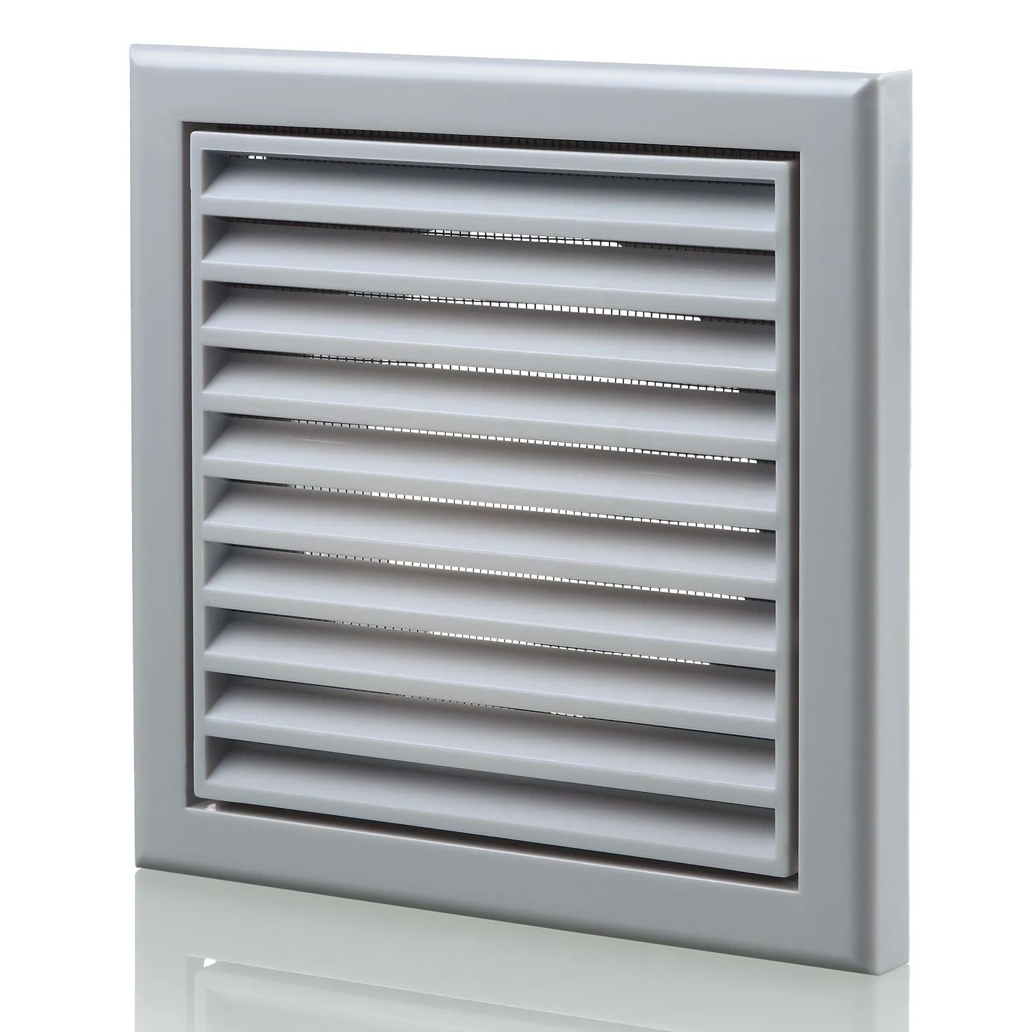 Blauberg DECOR 185X185/125S GREY Plastic Vented Fixed Blade Air Ventilation Louvred Grille 5" 125mm