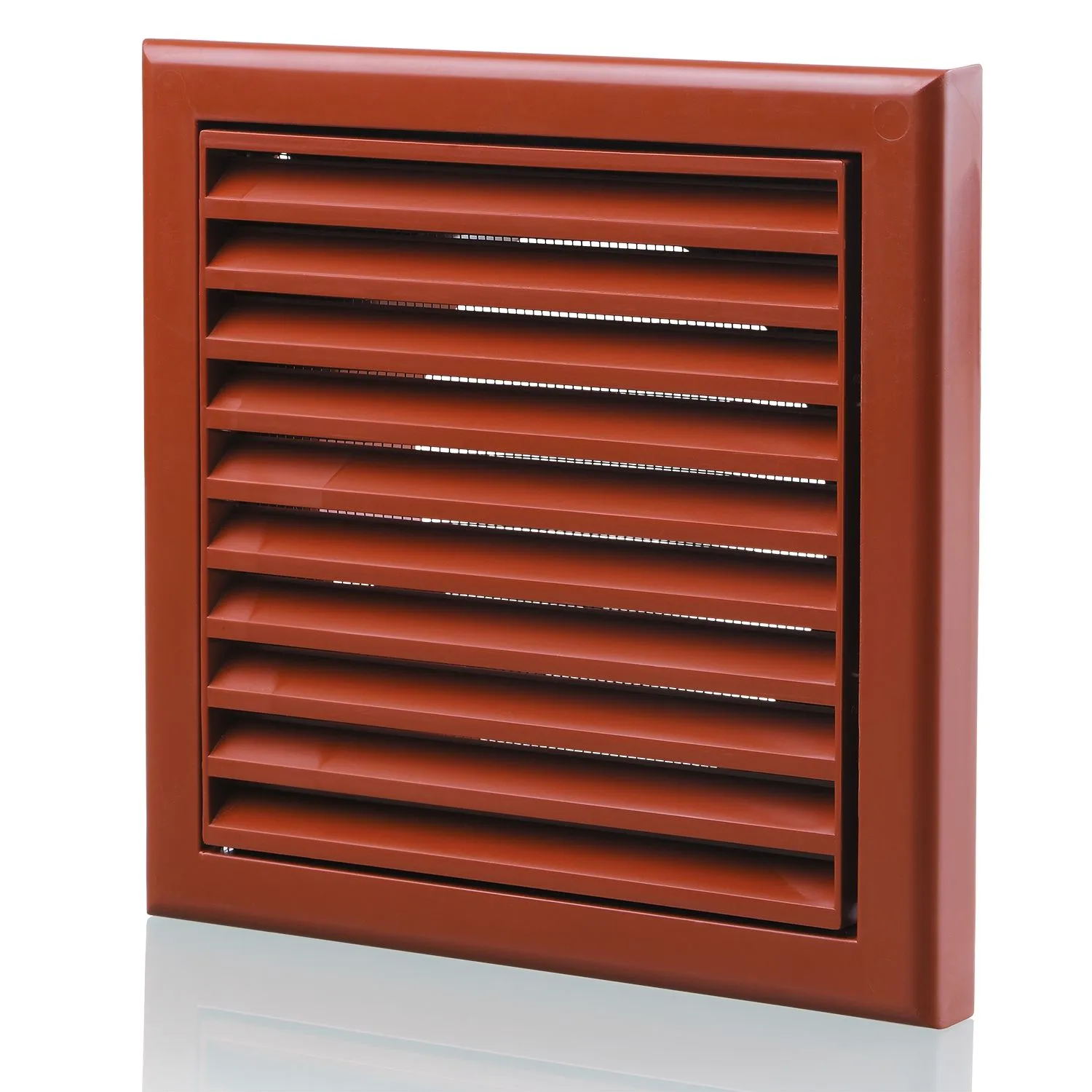 Blauberg DECOR 185X185/125S TERRACOTTA Plastic Vented Fixed Blade Air Ventilation Louvred Grille 5" 125mm