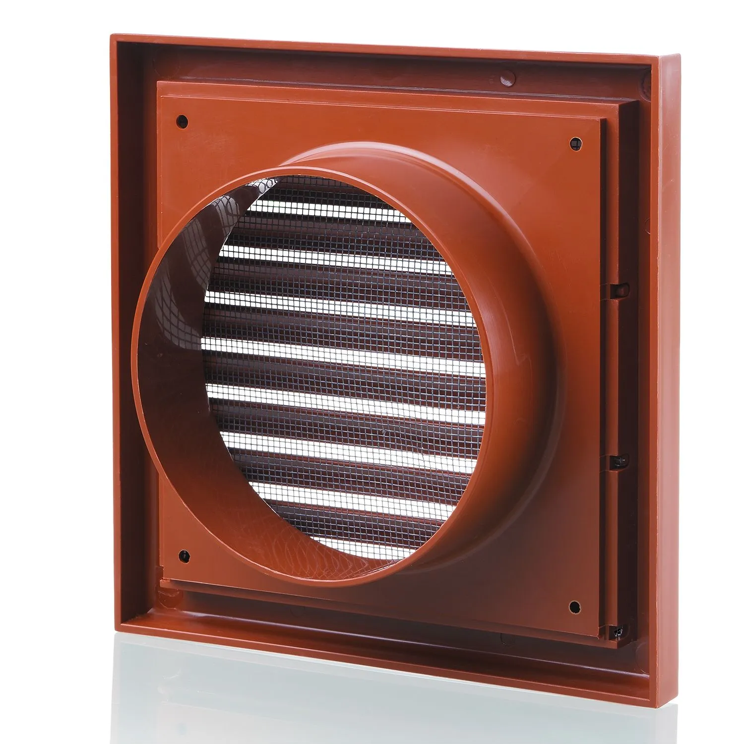 Blauberg DECOR 185X185/125S TERRACOTTA Plastic Vented Fixed Blade Air Ventilation Louvred Grille 5" 125mm