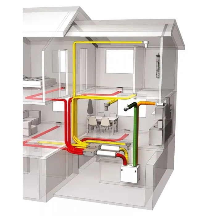 Blauberg EC-SB-160-HK3 Komfort 3-Bed House, Complete Vertical MVHR Heat Recovery Ventilation Kit