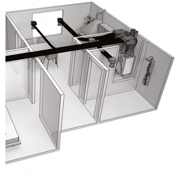 Blauberg EC-SB-160-HK3 Komfort 3-Bed House, Complete Vertical MVHR Heat Recovery Ventilation Kit