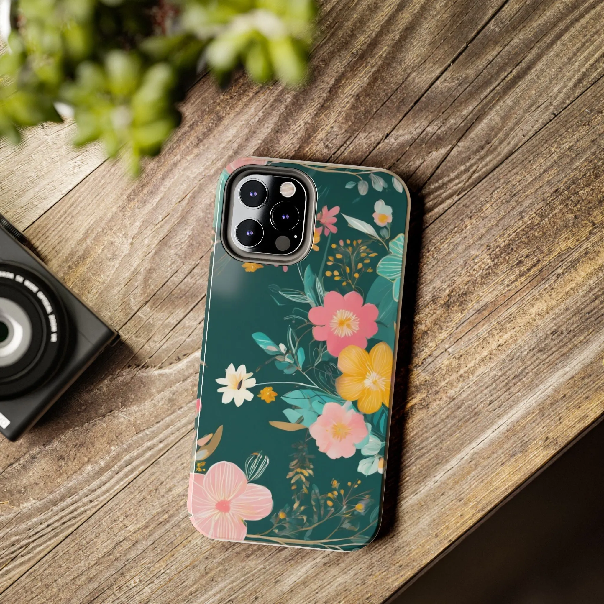 Boho Pink Floral Tough Phone Case