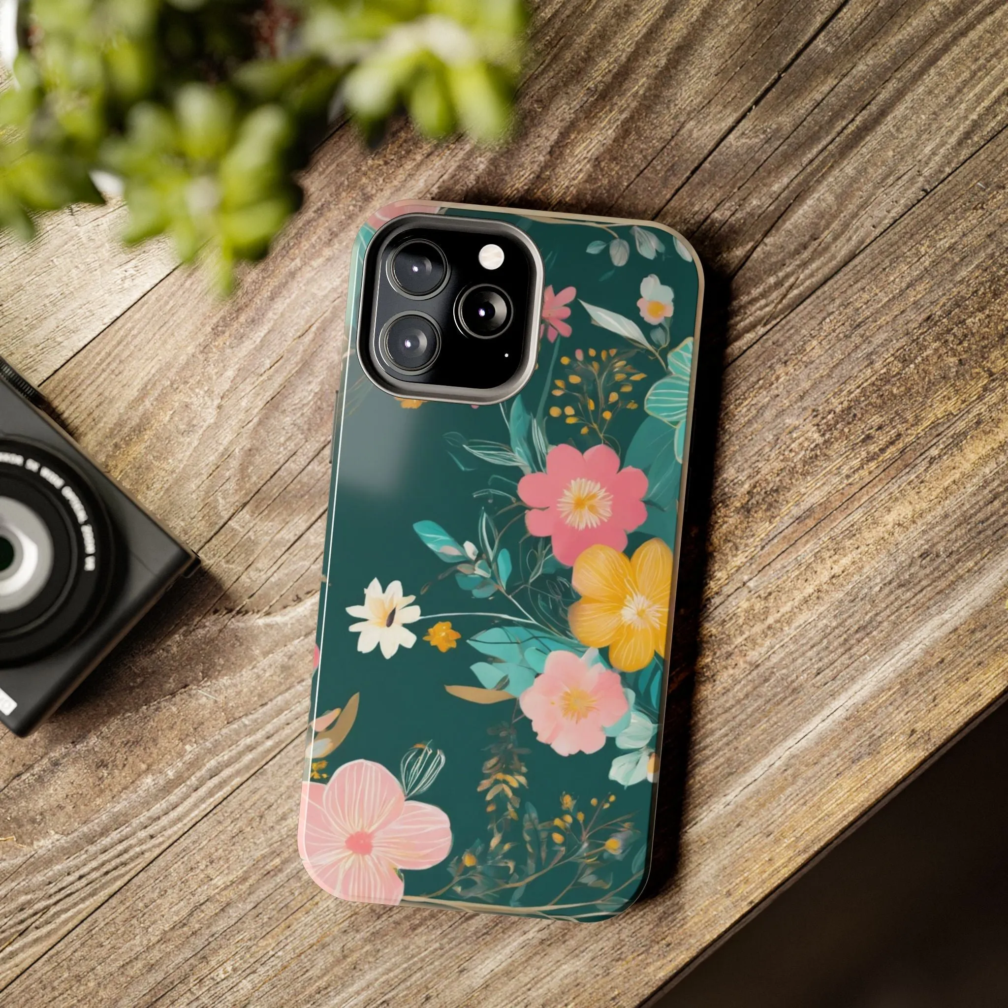 Boho Pink Floral Tough Phone Case