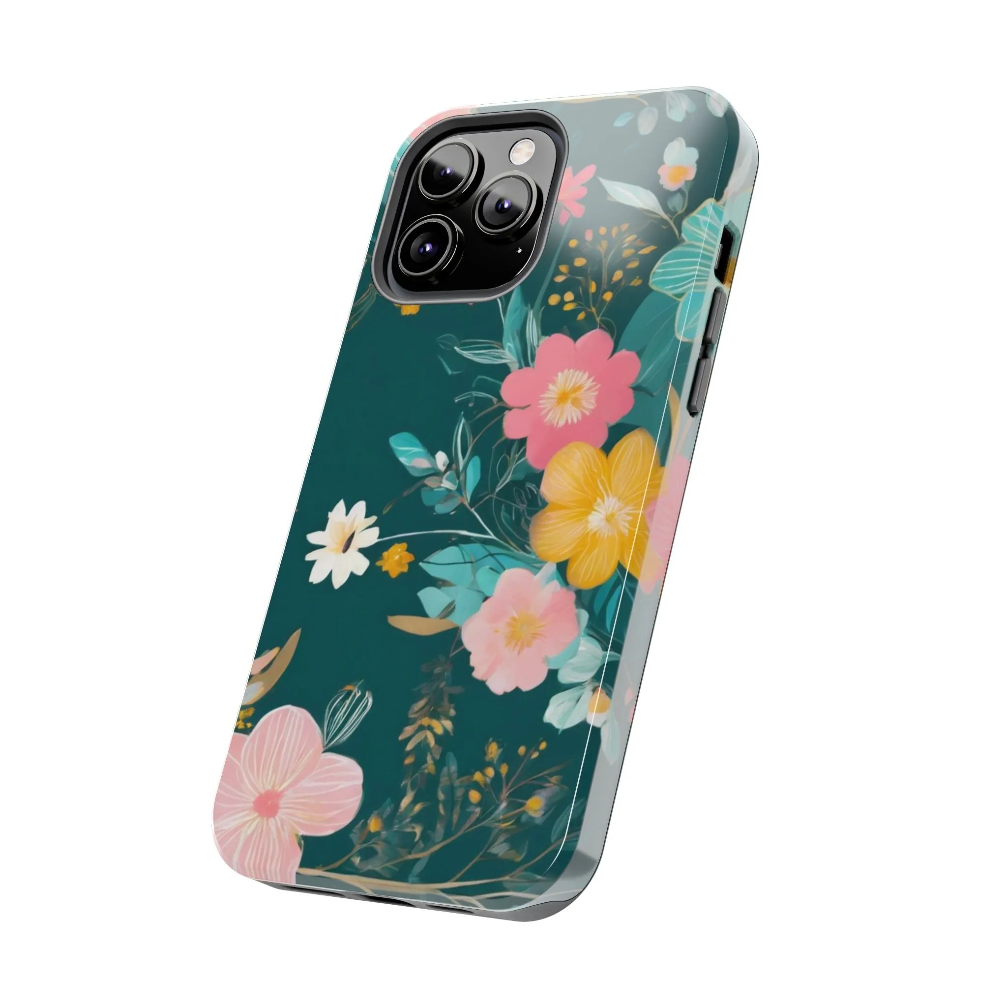 Boho Pink Floral Tough Phone Case