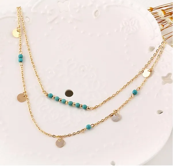 Boho Turquoise Layer Necklace