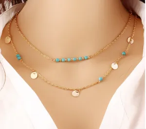 Boho Turquoise Layer Necklace