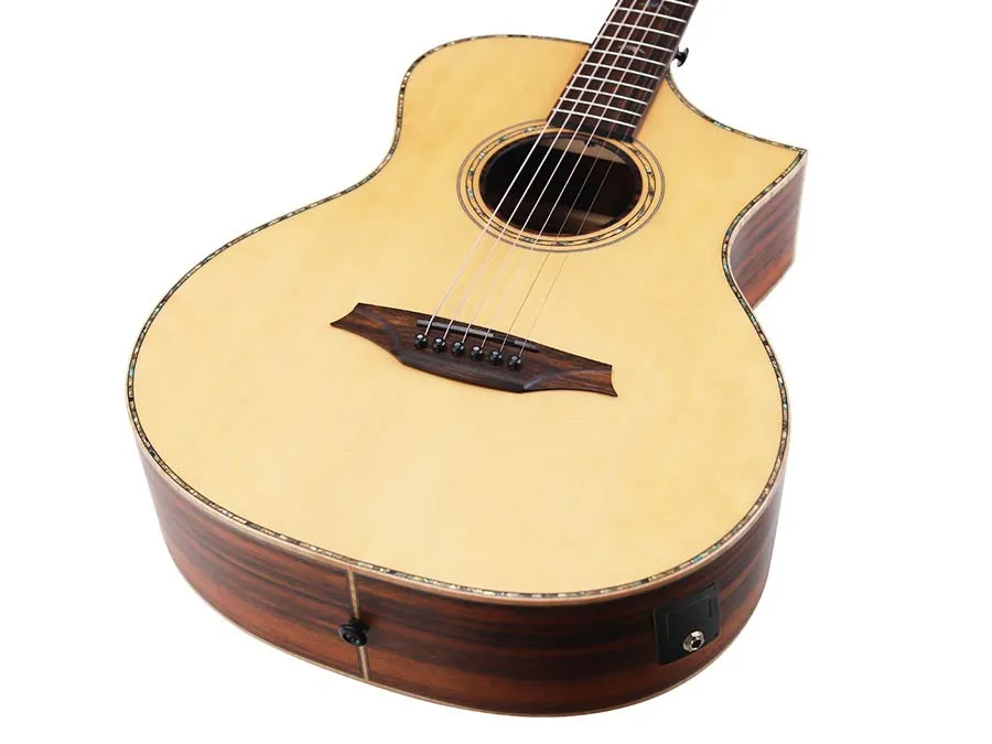 Bromo BAR5CE All Solid Auditorium Electro Acoustic Guitar