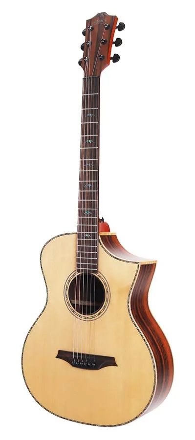 Bromo BAR5CE All Solid Auditorium Electro Acoustic Guitar