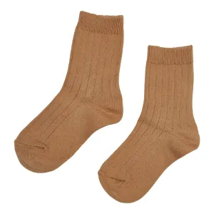 CAMEL RIBBED SHORT SOCKS